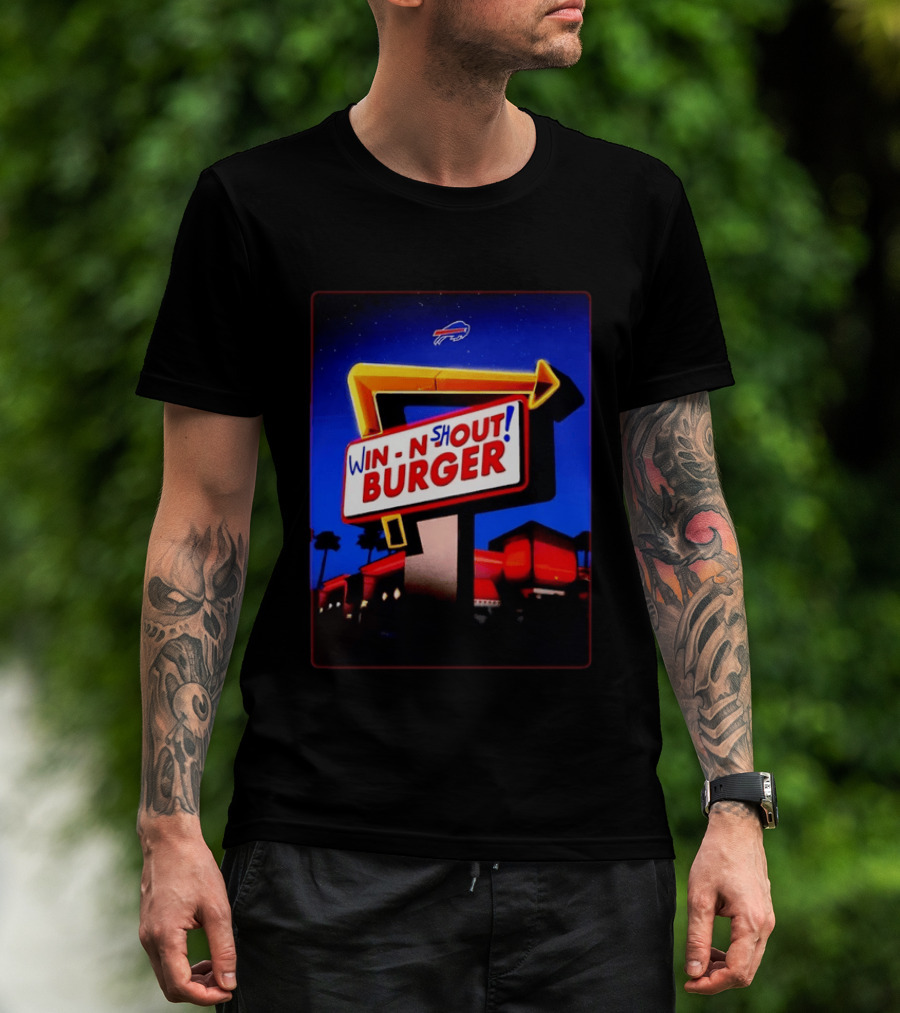 Buffalo Bills Win N Shout Burger Victory T-Shirt