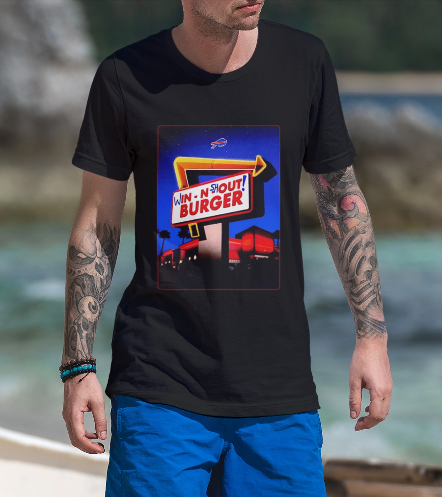Buffalo Bills Win N Shout Burger Victory T-Shirt