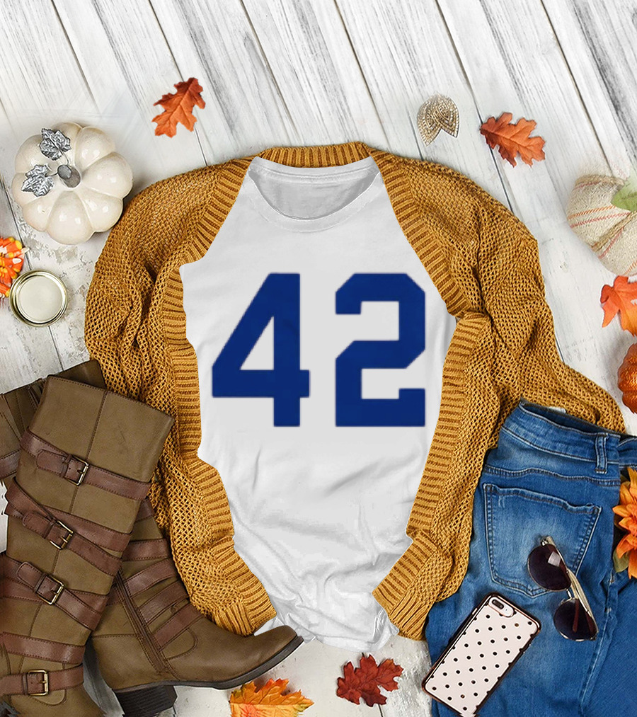 2026 LA Dodgers Jackie Robinson 42 Jersey Giveaway Event T-Shirt