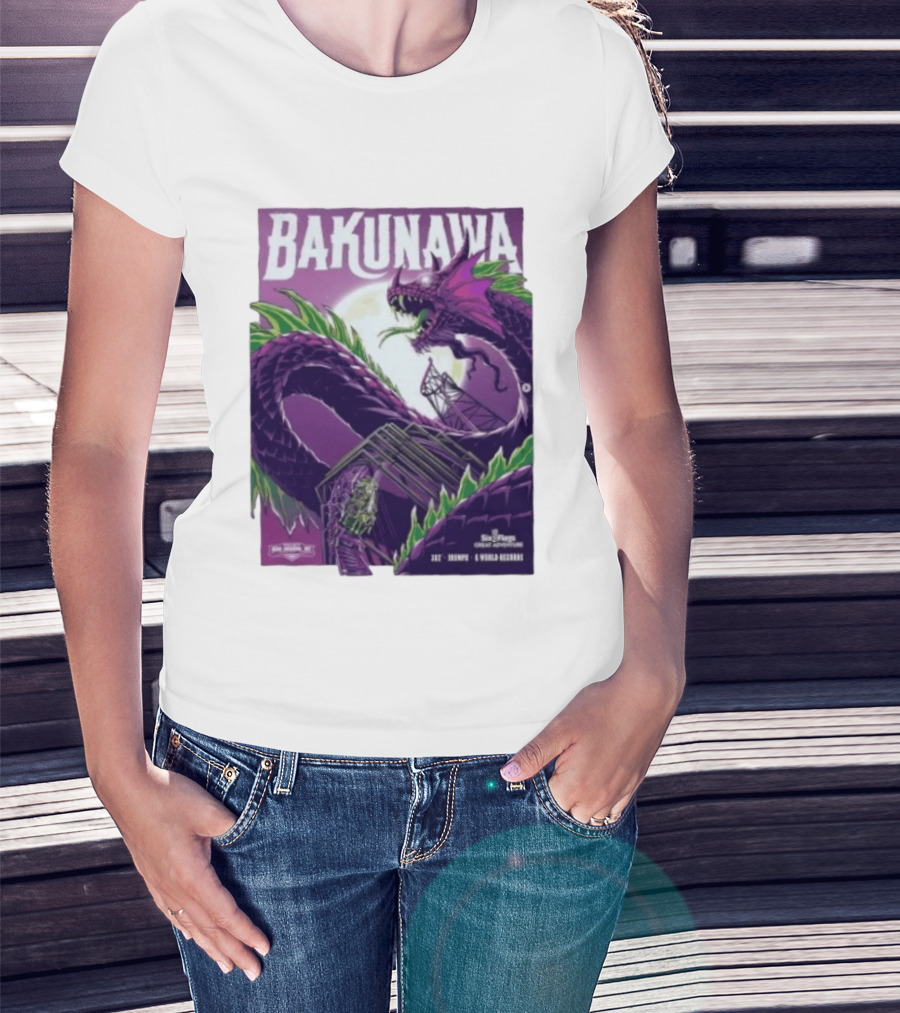 Bakunawa Project Purple Six Flags Great Adventure Roller 32 Stories 100 MPH 6 World Records T-Shirt