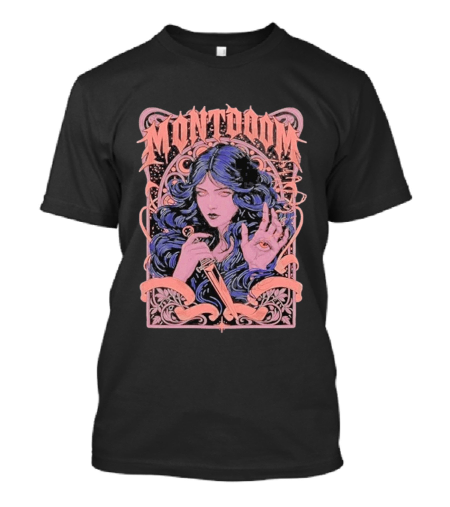 Montdoom Witch With Dagger And All Seeing Eye Enchantment T-Shirt