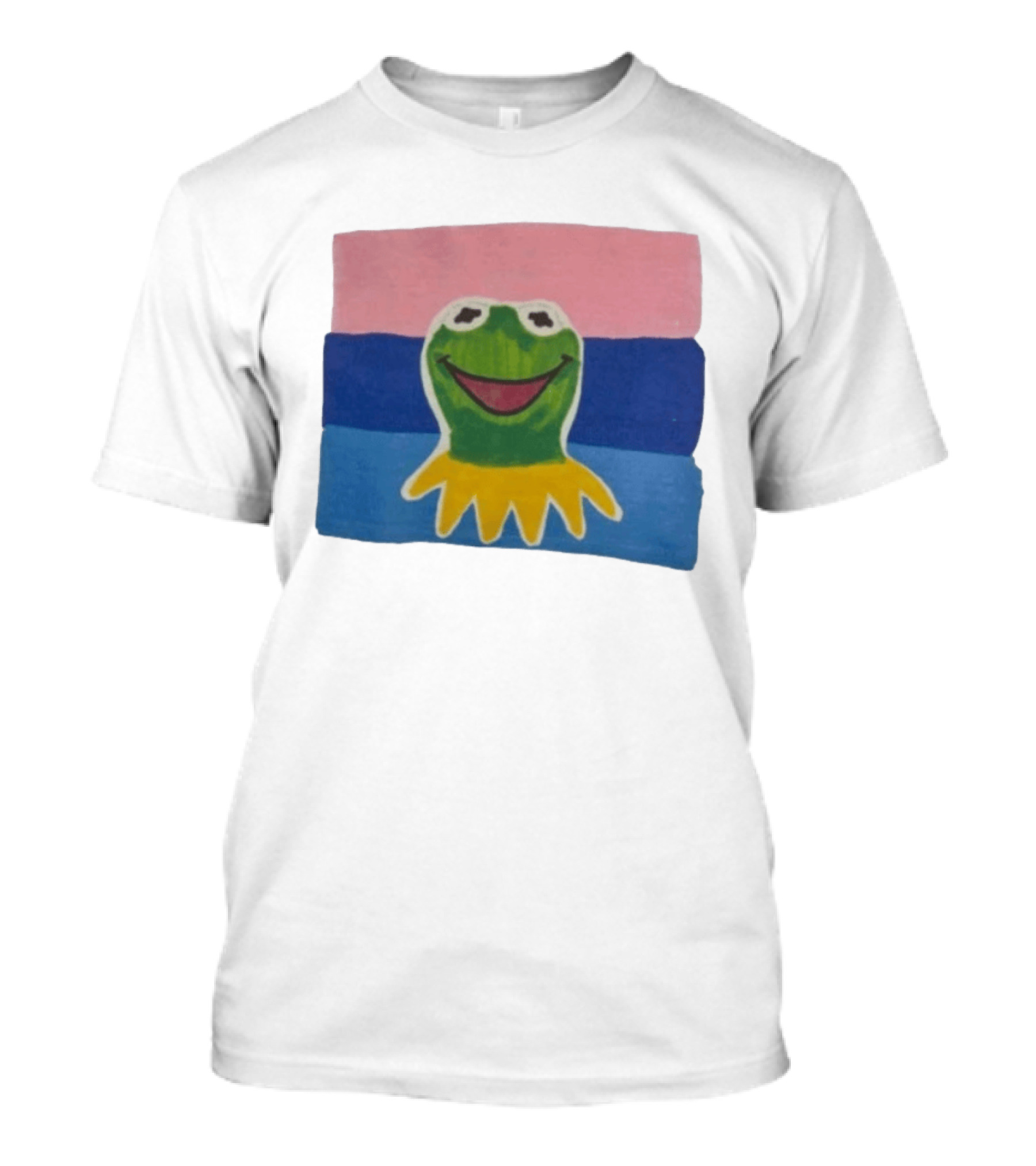 Kermit The Frog On Bisexual Pride Flag LGBTQ T-Shirt