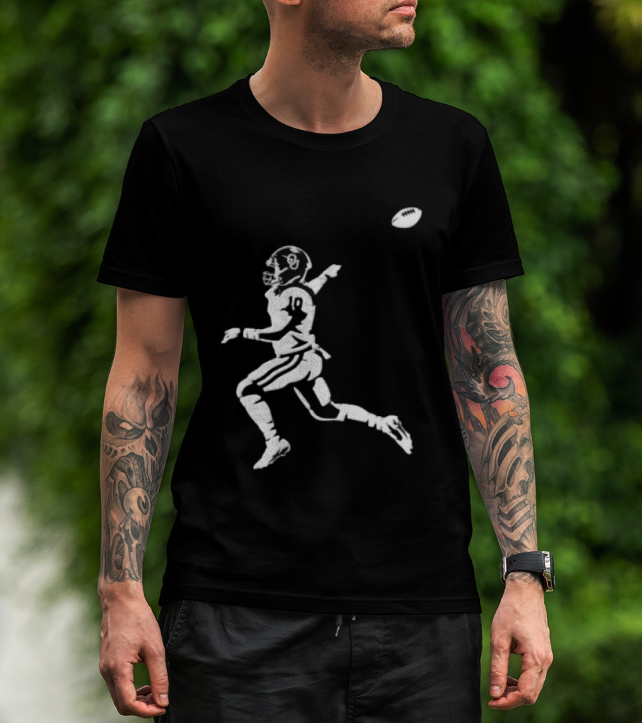 Oklahoma Sooners NCAA Football 10 Throwing Player White T-Shirt