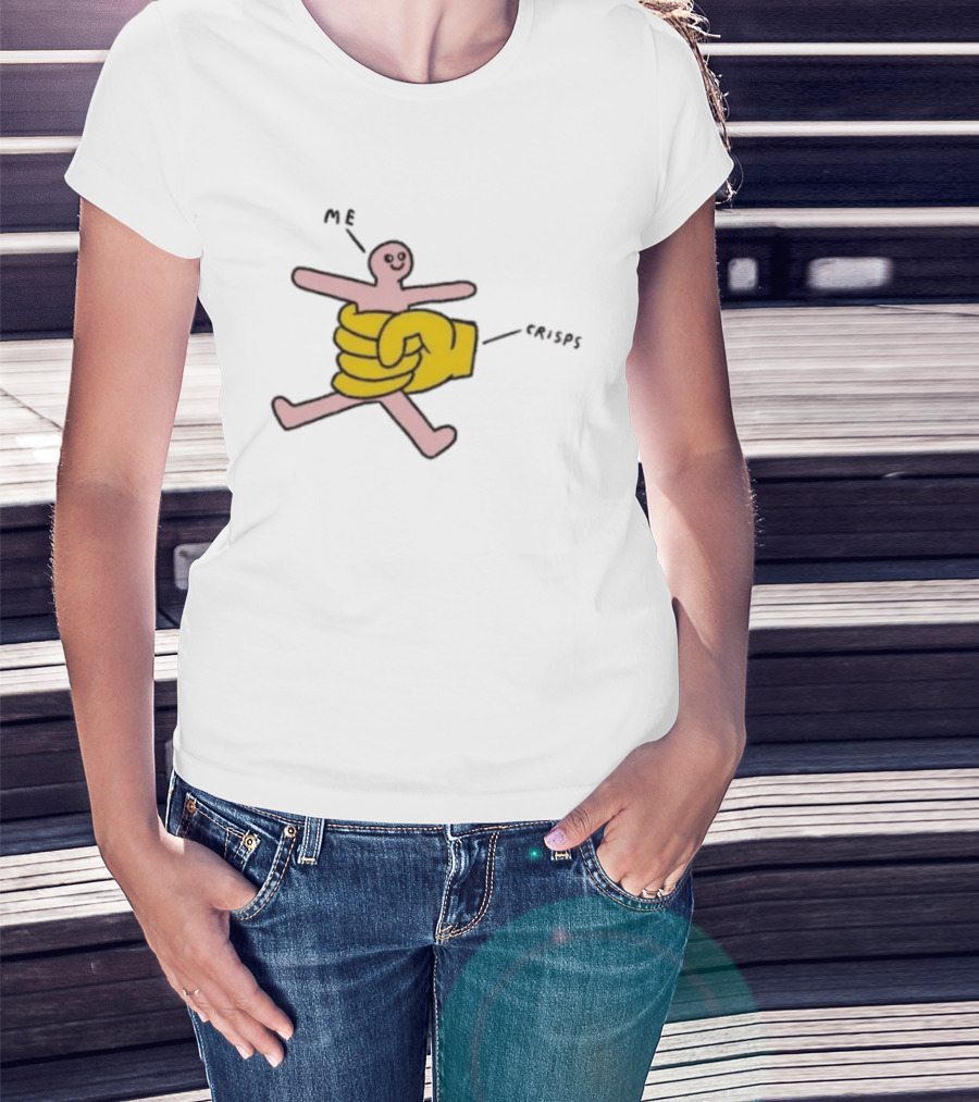 Me Being Held By Crisps Snack Relatable Meme T-Shirt
