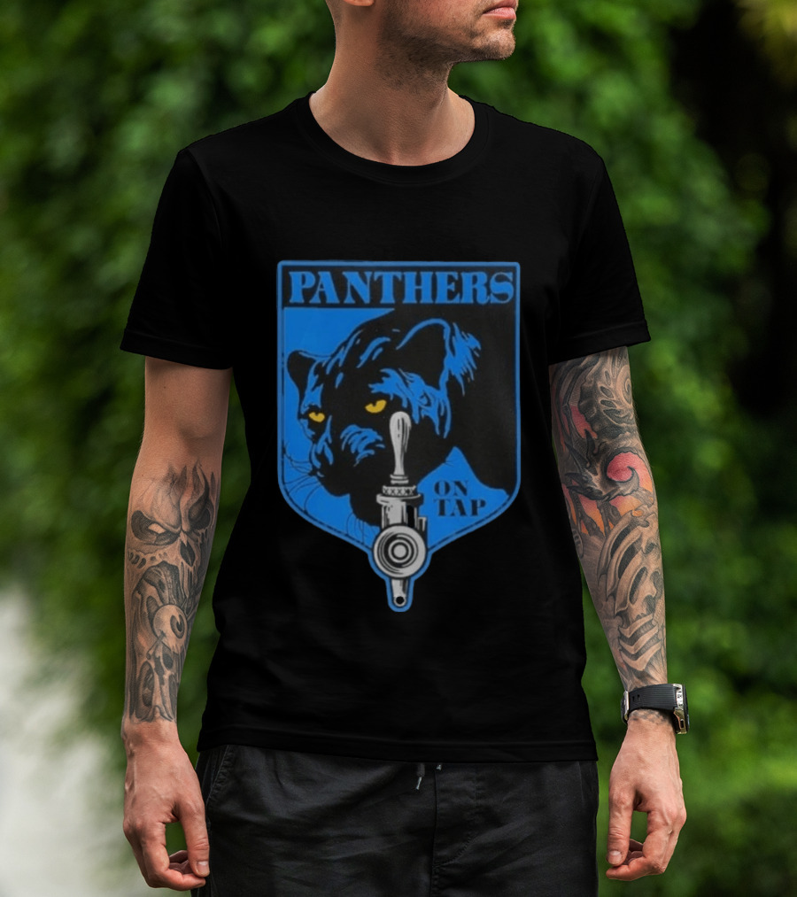Panthers On Tap Retro Beer Sports T-Shirt
