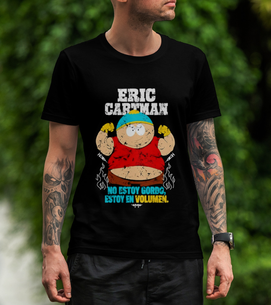 Eric Cartman No Estoy Gordo Estoy En Volumen Distressed T-Shirt