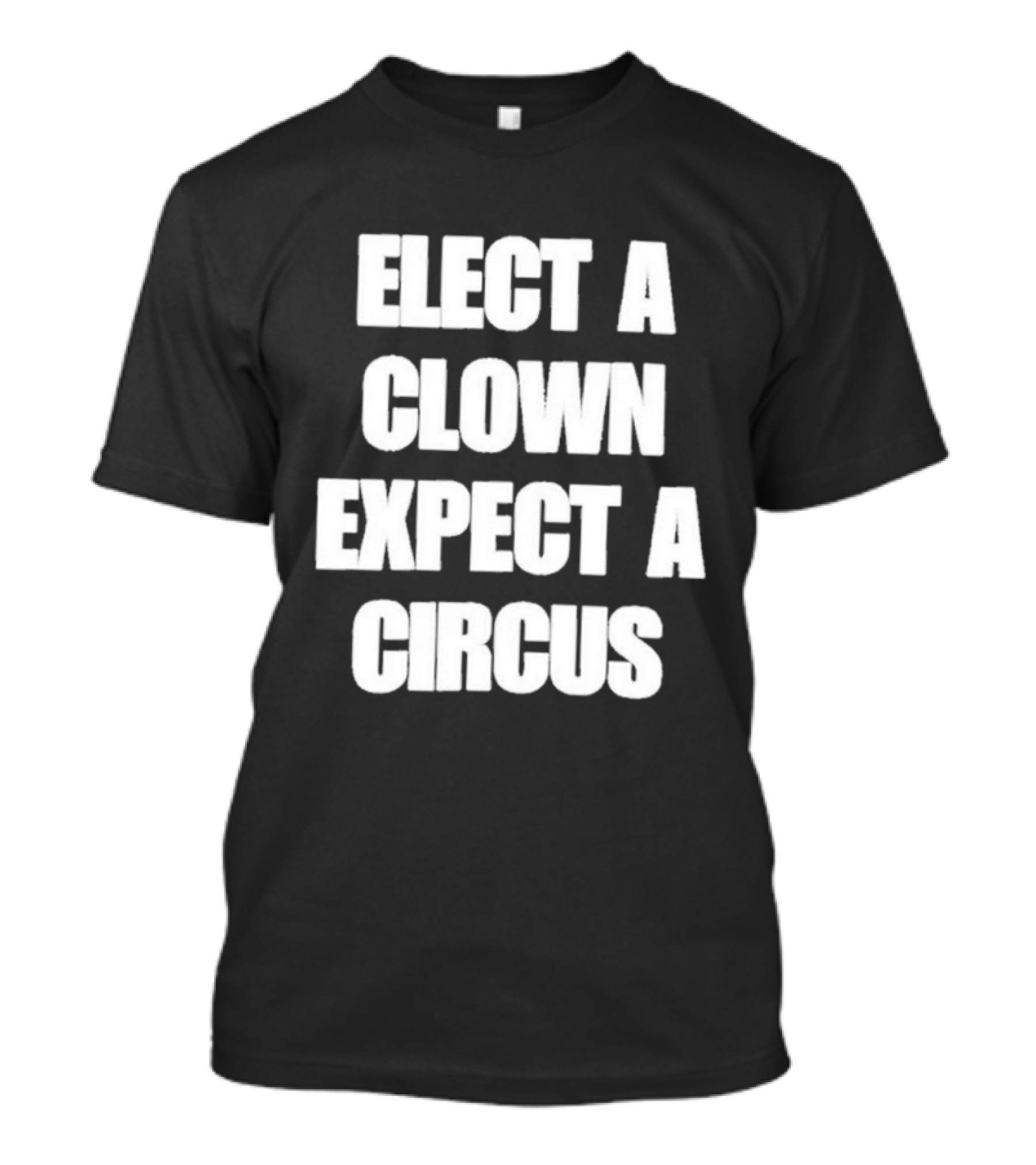 Elect A Clown Expect A Circus Political Humor Phrase T-Shirt