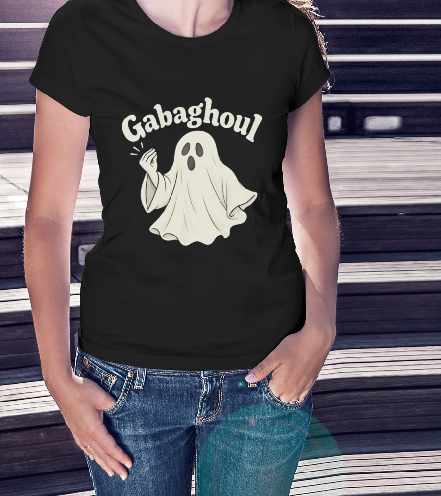 Gabaghoul Italian Ghost With Hand Gesture Spooky Humor T-Shirt