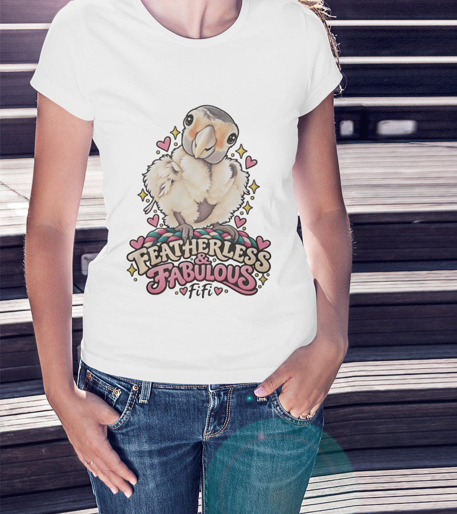 Featherless And Fabulous Fifi Parrot T-Shirt