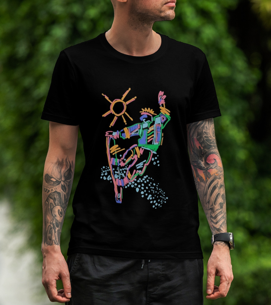 Staycool 1984 Neon Skater 1980s Skateboarding T-Shirt