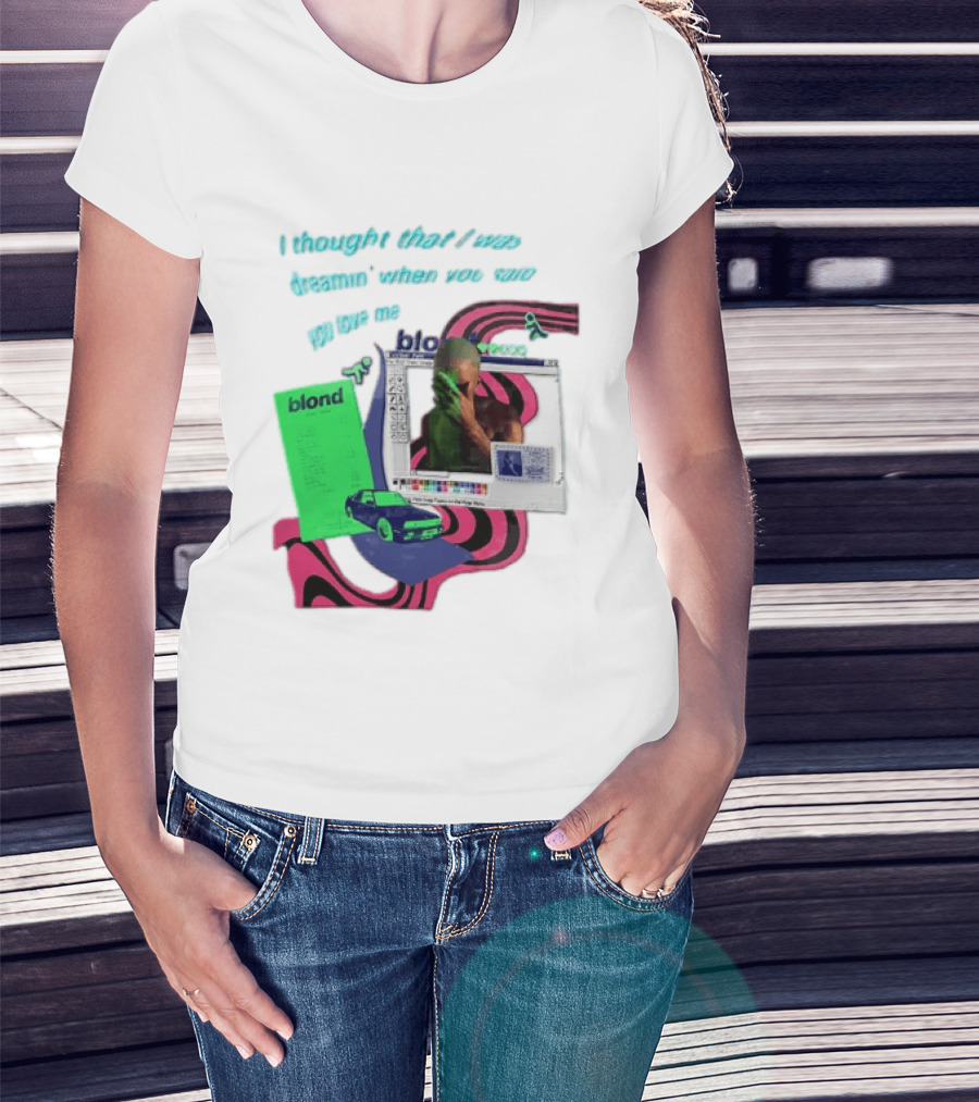 Frank Ocean Blond I Thought That I Was Dreamin Graphic With Green Flyer And Car T-Shirt