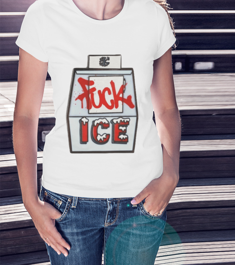 Fuck ICE Hard Enamel Protest Pin T-Shirt