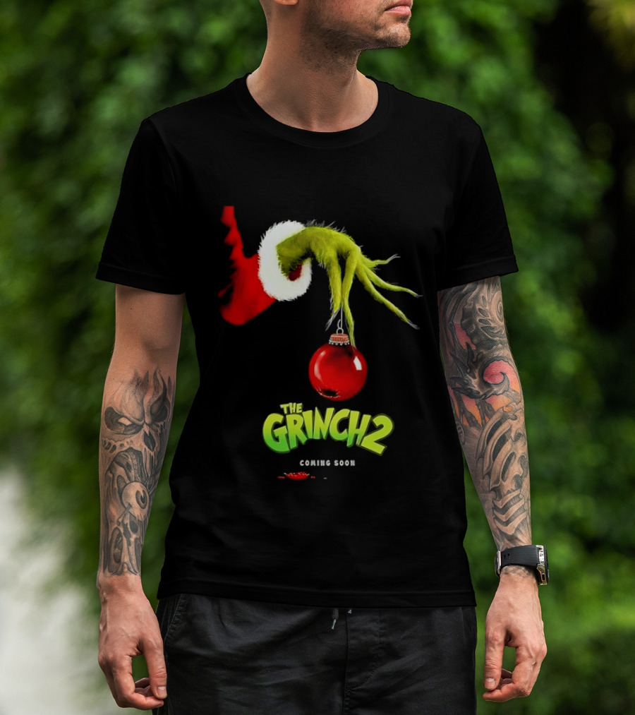 The Grinch 2 Coming Soon Christmas Movie Santa Hat Ornament T-Shirt