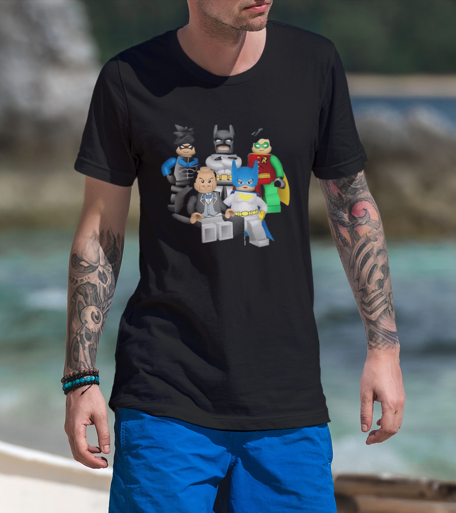 Lego Batman The Videogame Group Batman Robin Alfred LEGO Characters T-Shirt