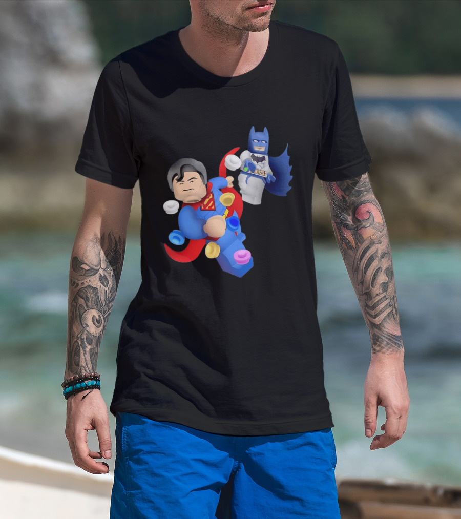 Lego Superman Batman Action Figures Dynamic Duo T-Shirt