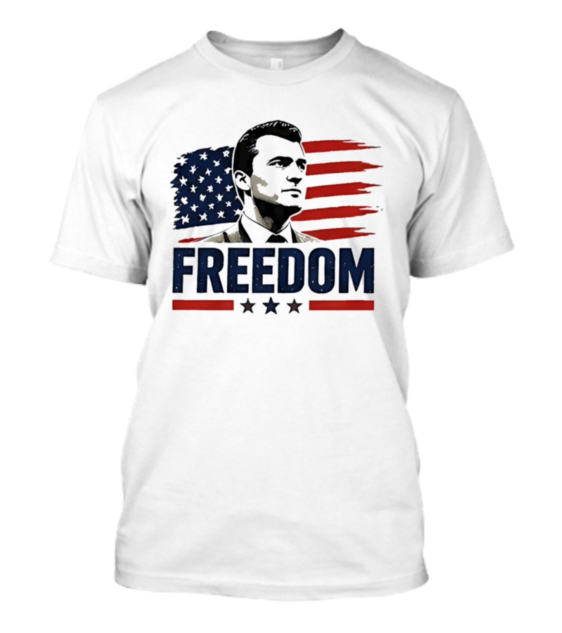 Patriotic Freedom American Flag Stars Vivek Ramaswamy T-Shirt