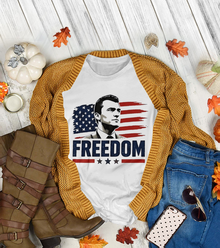 Patriotic Freedom American Flag Stars Vivek Ramaswamy T-Shirt