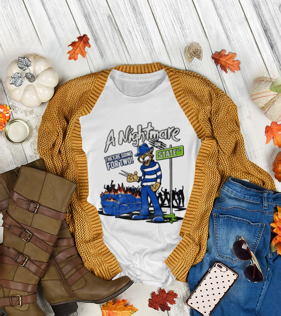 A Nightmare On State Wildcats They're Going For Two T-Shirt