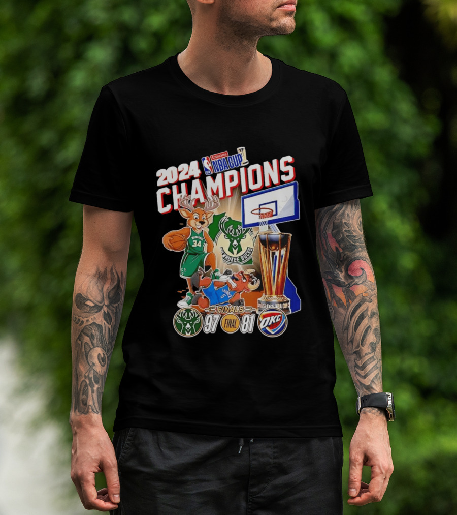2024 NBA Cup Champions Milwaukee Bucks 97 81 Final T-Shirt