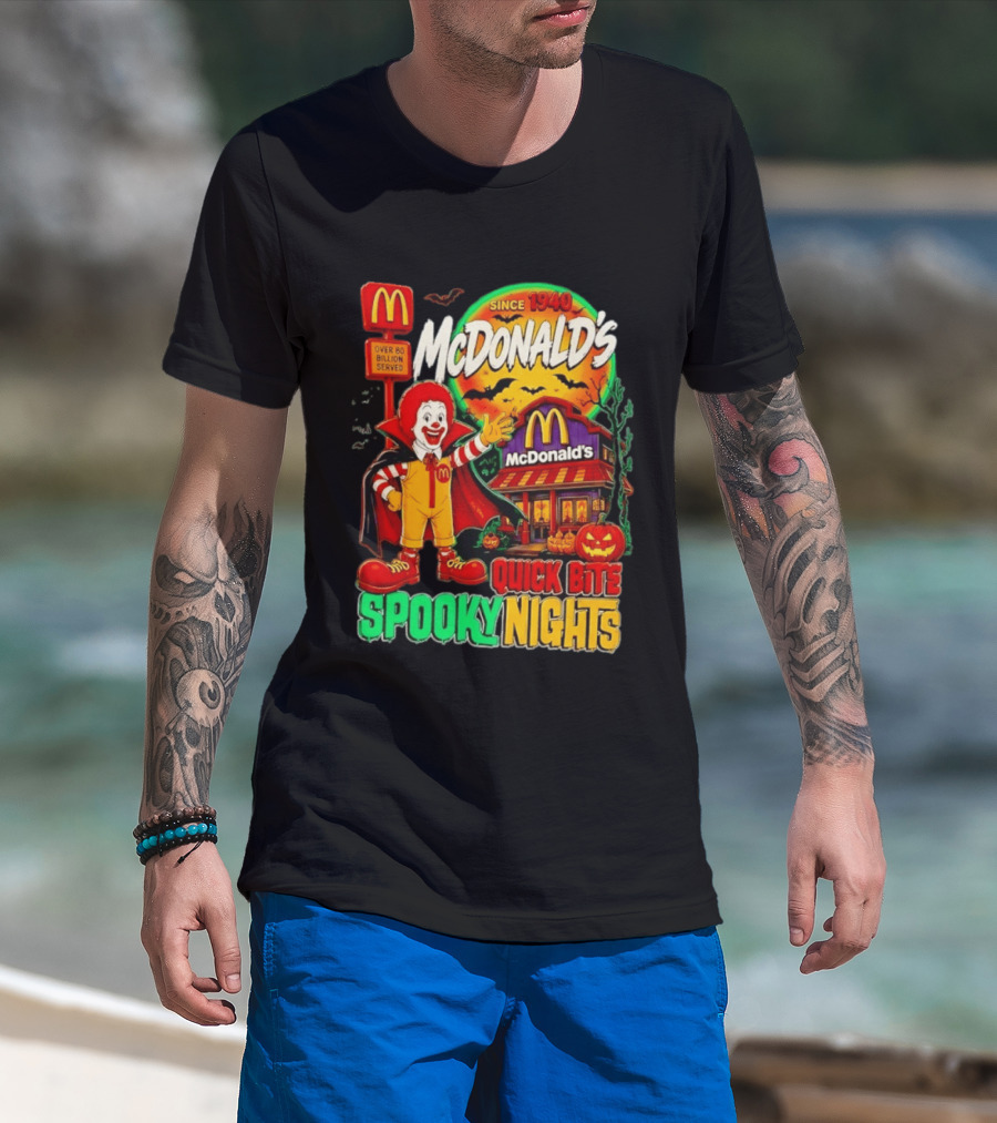 McDonald's Ronald McDonald Spooky Nights Quick Bite Since 1940 Over 60 Billion Served T-Shirt