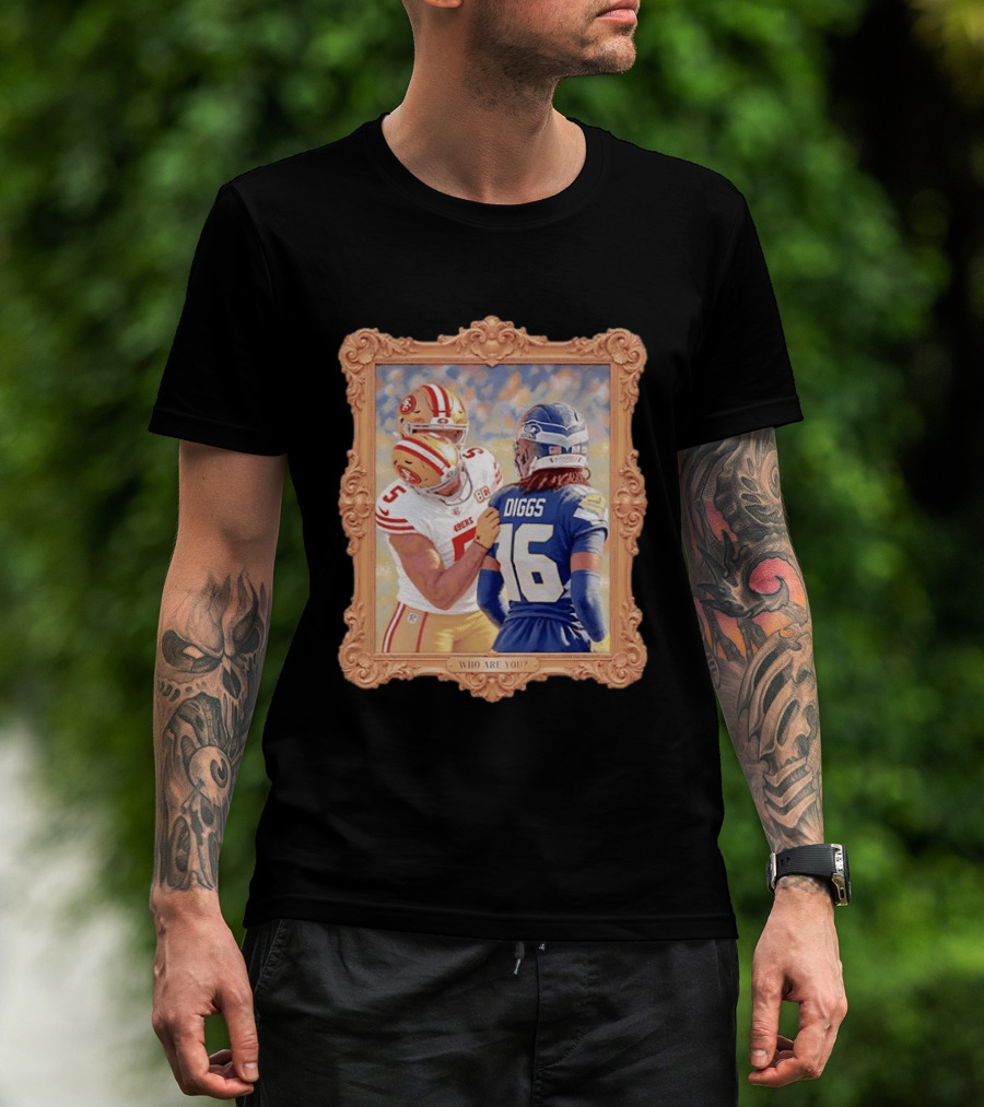 Trey Lance Quandre Diggs Who Are You San Francisco 49ers Seattle Seahawks Framed T-Shirt