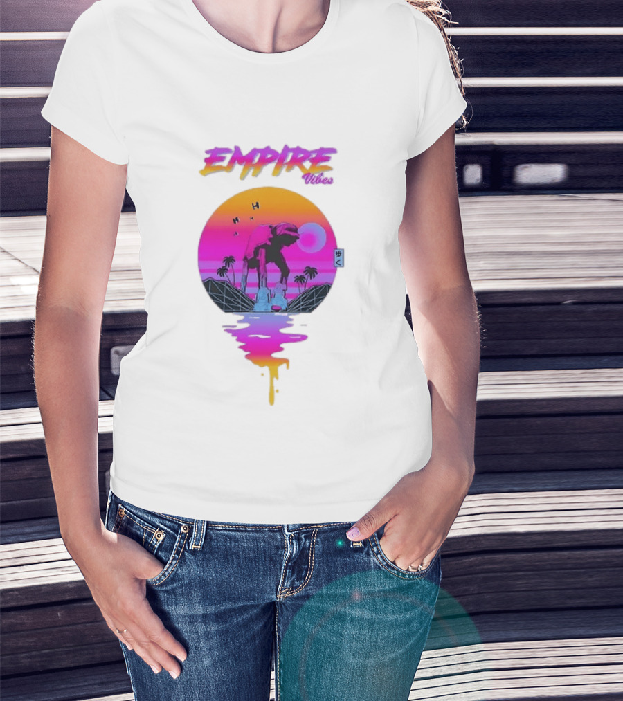 Empire Vibes AT AT Walker Star Wars Sunset T-Shirt