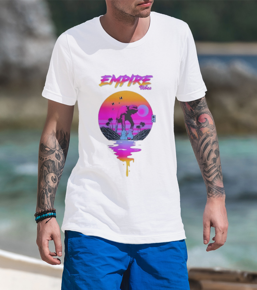 Empire Vibes AT AT Walker Star Wars Sunset T-Shirt
