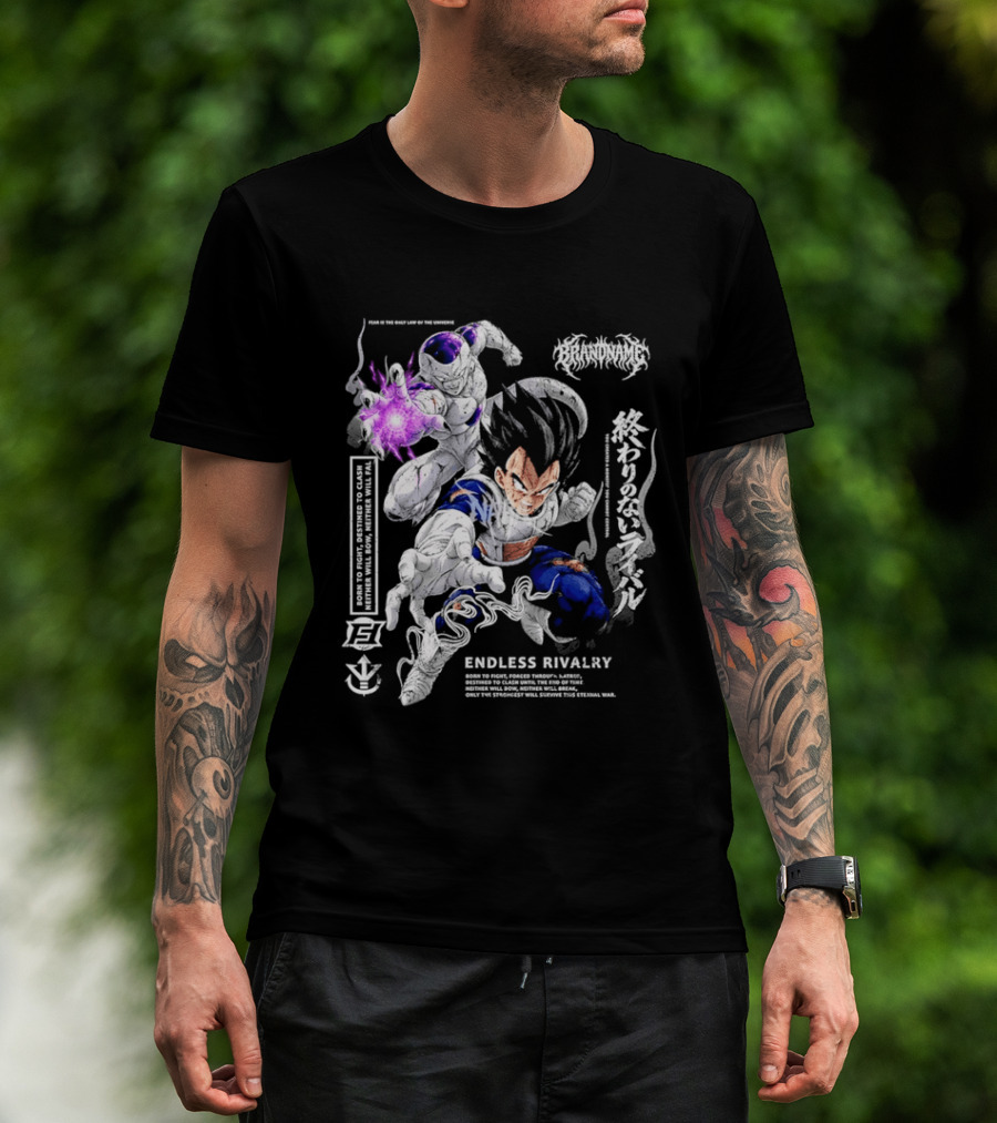 Dragon Ball Z Vegeta Frieza Battle Endless Rivalry Iconic Anime Characters T-Shirt