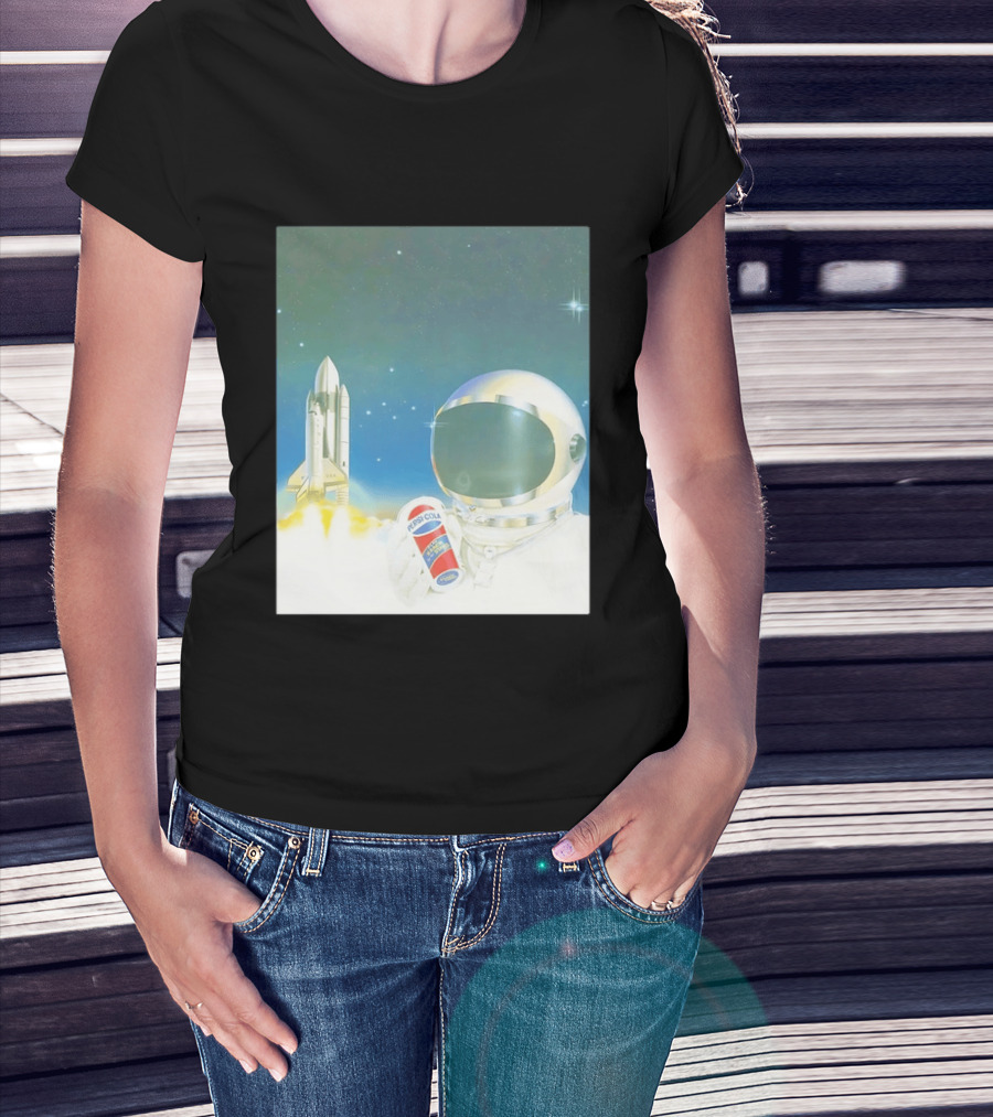 Pepsi Cola Astronaut Space Shuttle USA Reach For The Stars T-Shirt
