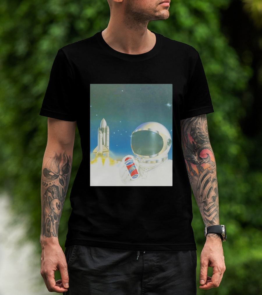 Pepsi Cola Astronaut Space Shuttle USA Reach For The Stars T-Shirt