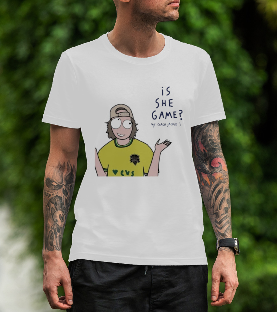 Is She Game Coach Jackie J CVS Soccer Team T-Shirt