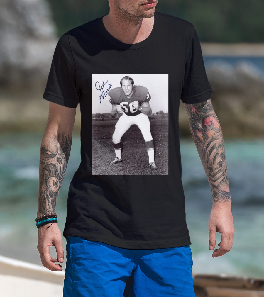 Rip Jon Morris 1942 2026 Signed Photo Vintage Football Player 56 T-Shirt