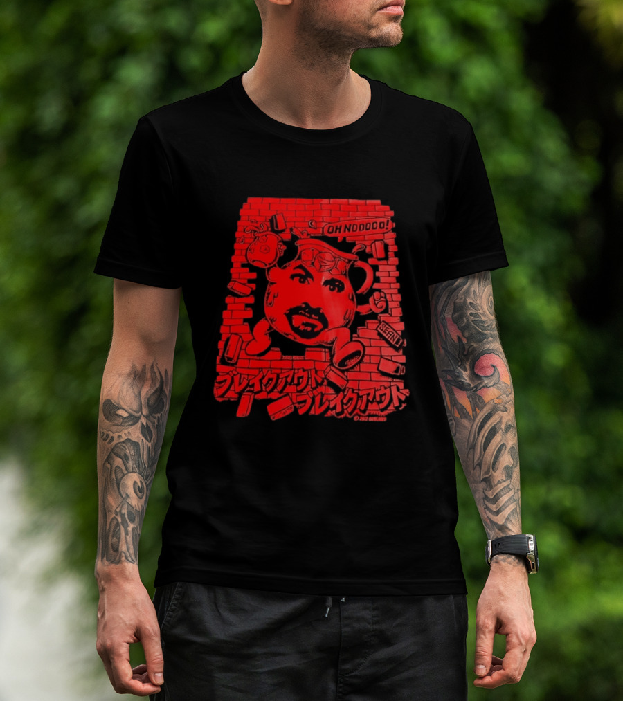 Sean Oh No Breakout Goblinko Kool Aid Brick Wall Face T-Shirt