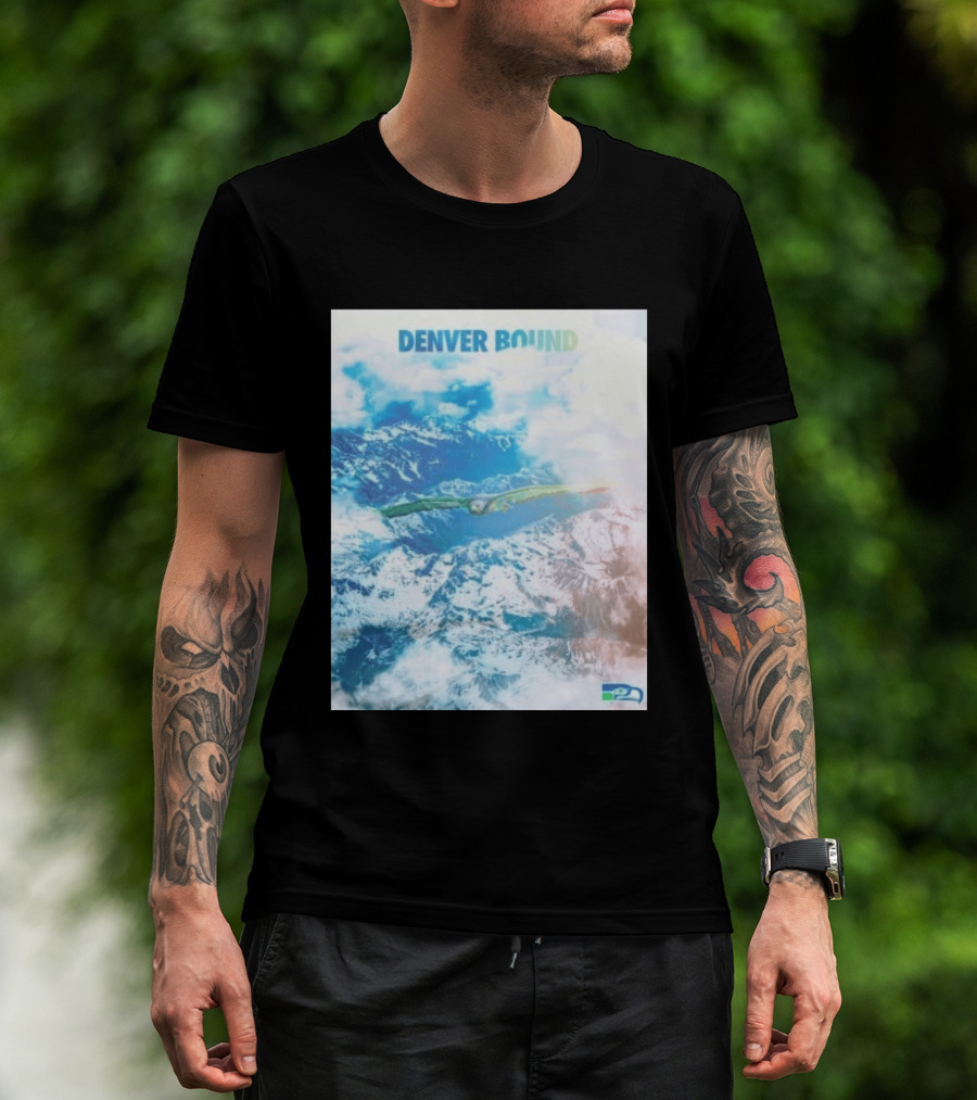 Seattle Seahawks Denver Bound Mountain Flight T-Shirt