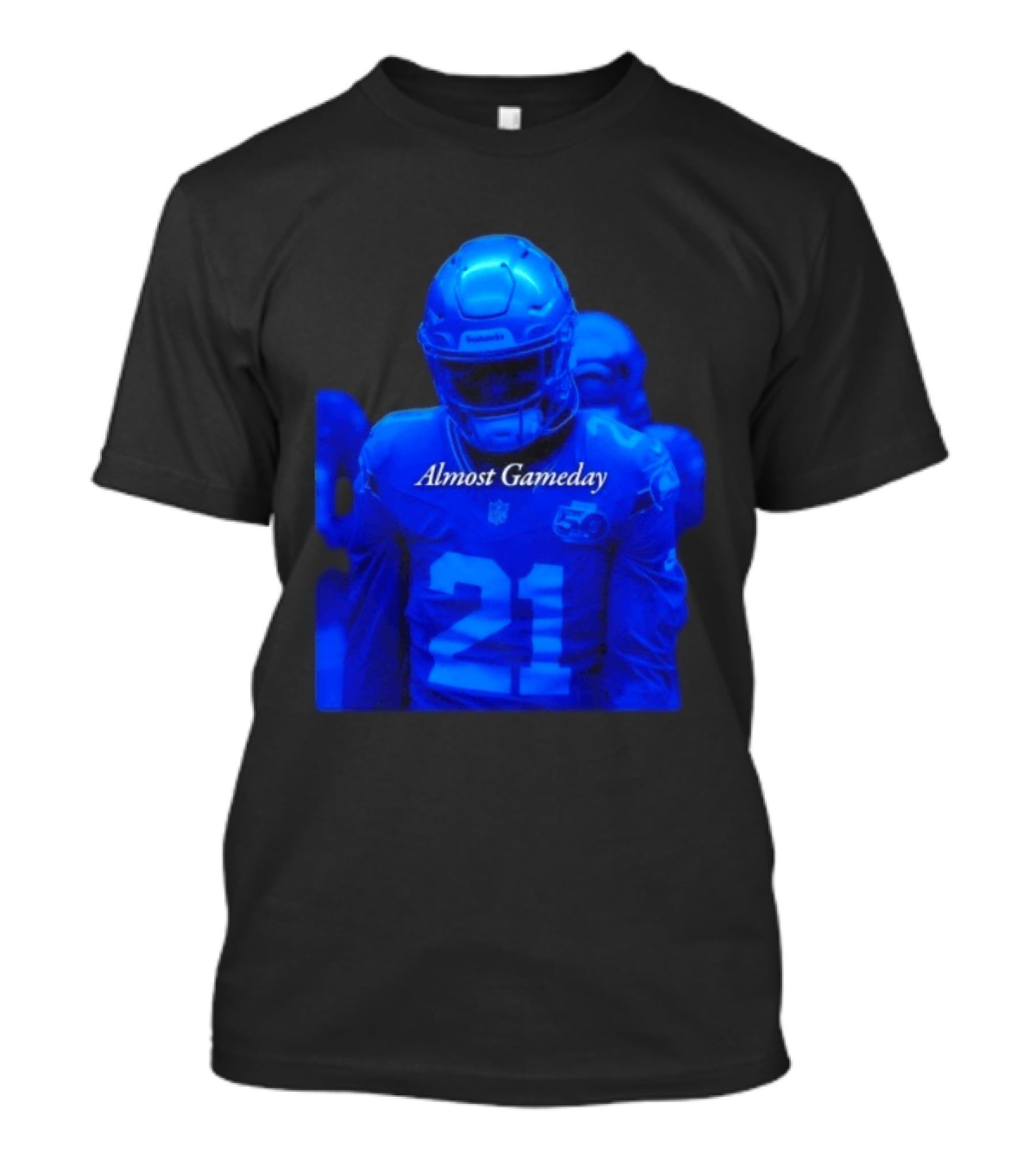 Seattle Seahawks 21 Almost Gameday Football Player T-Shirt