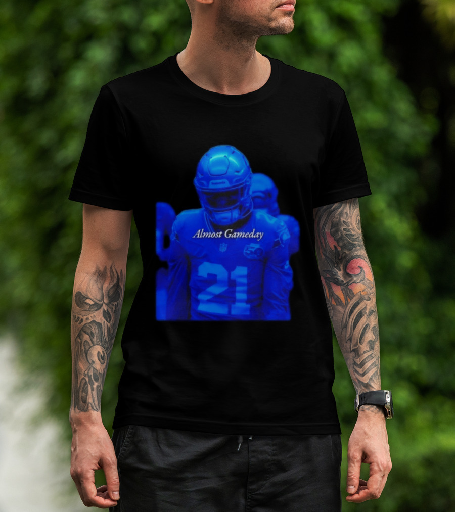 Seattle Seahawks 21 Almost Gameday Football Player T-Shirt