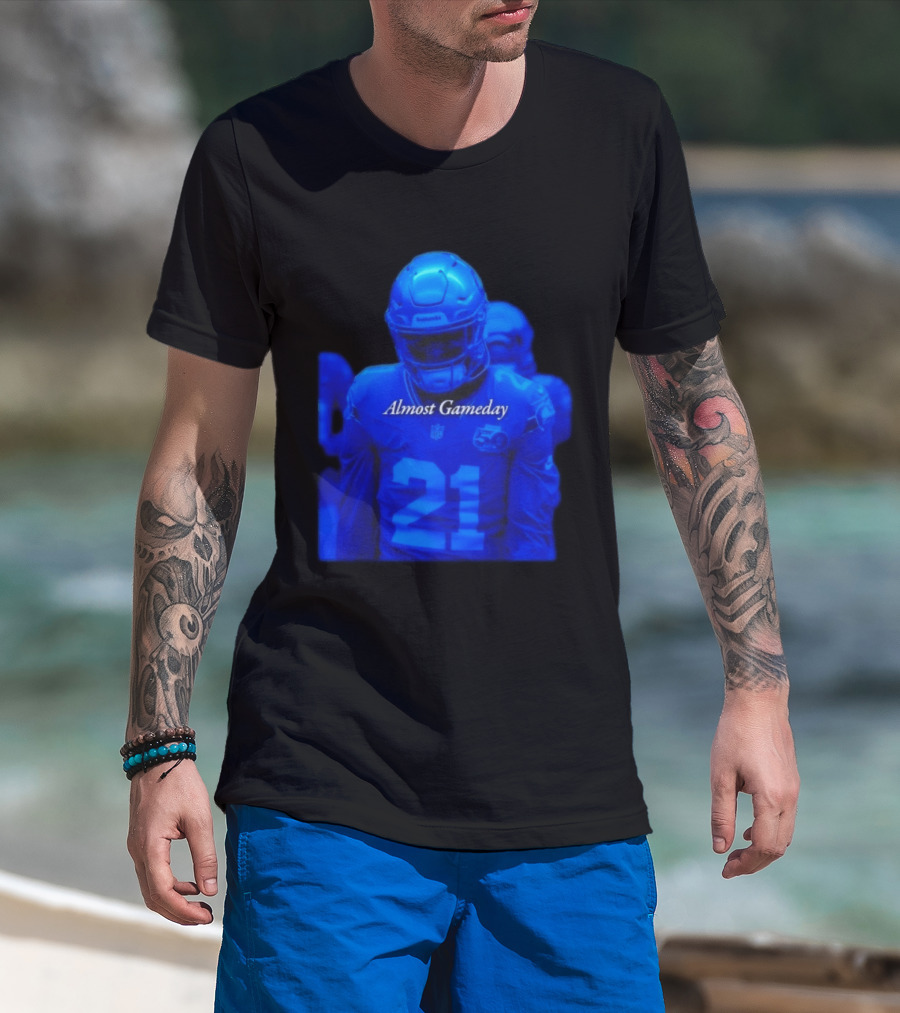Seattle Seahawks 21 Almost Gameday Football Player T-Shirt