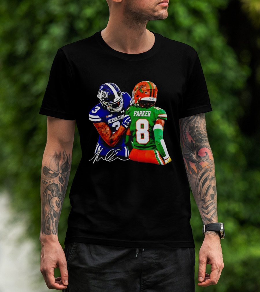 Jackson State Vs FAMU Parker 8 Football Matchup Classic SWAC Showdown T-Shirt