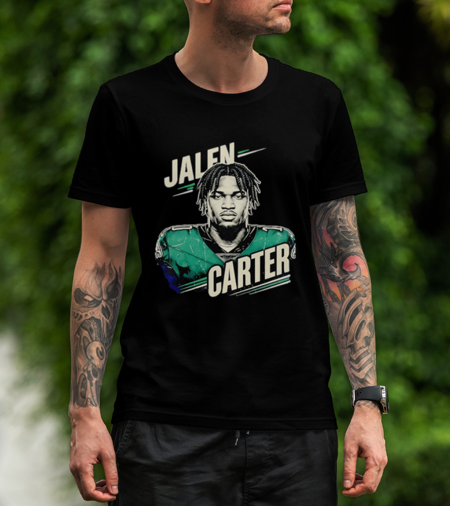 Jalen Carter Philadelphia Eagles Distressed NFL Merchandise T-Shirt