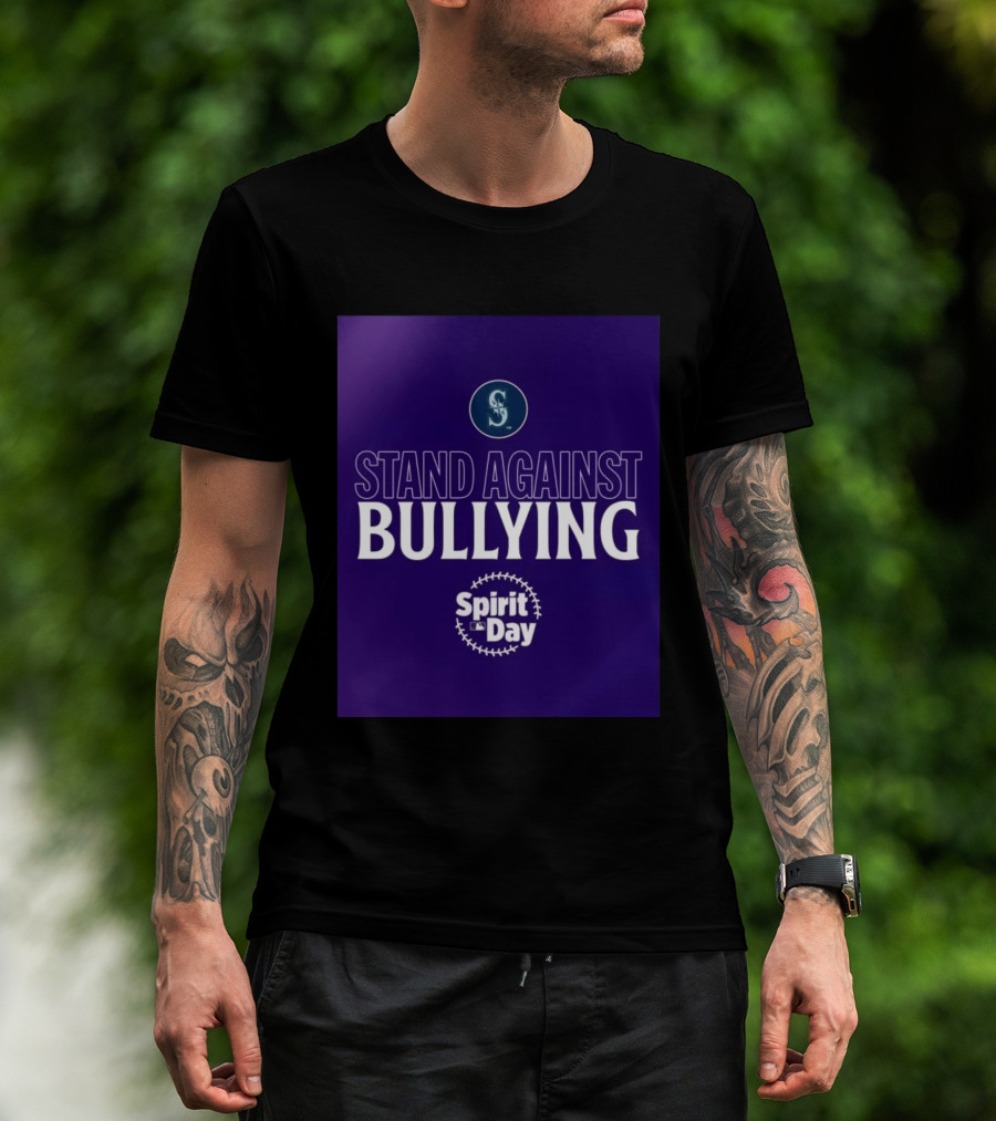 Seattle Mariners Stand Against Bullying Spirit Day T-Shirt
