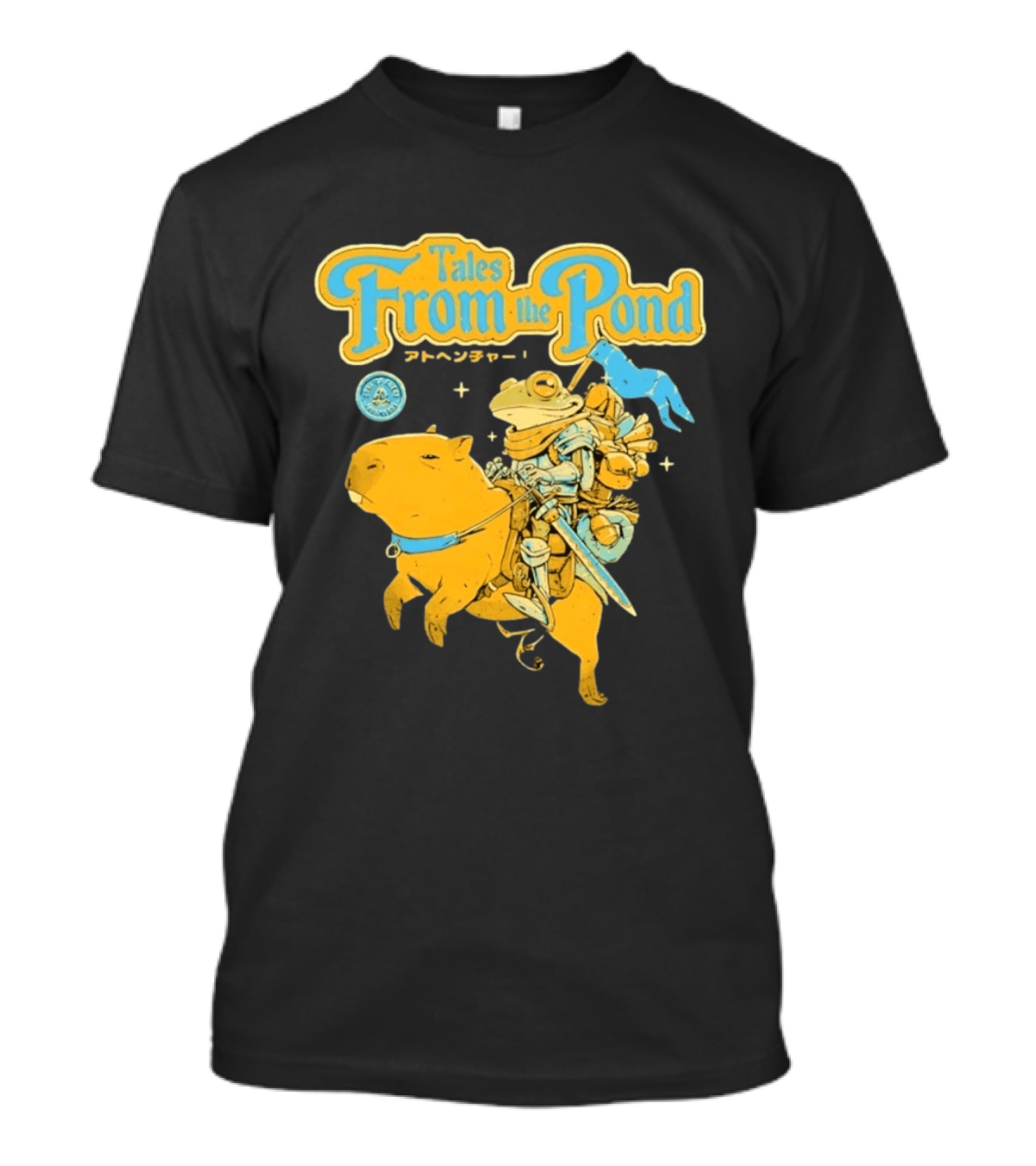 Tales From The Pond Frog Knight On Capybara Adventure T-Shirt