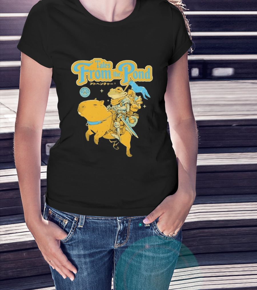 Tales From The Pond Frog Knight On Capybara Adventure T-Shirt