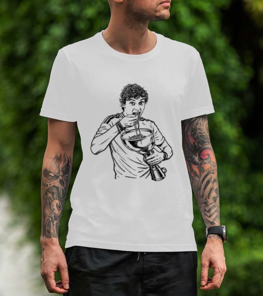 Kimi Italian Racing Pasta Grand Prix Noodles Eating T-Shirt