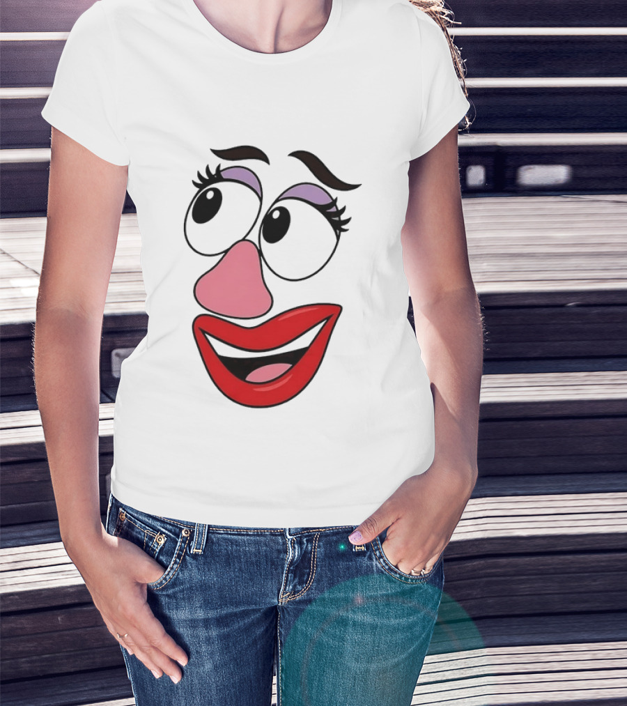 Mrs Potato Head Toy Story Hasbro Cartoon Face T-Shirt
