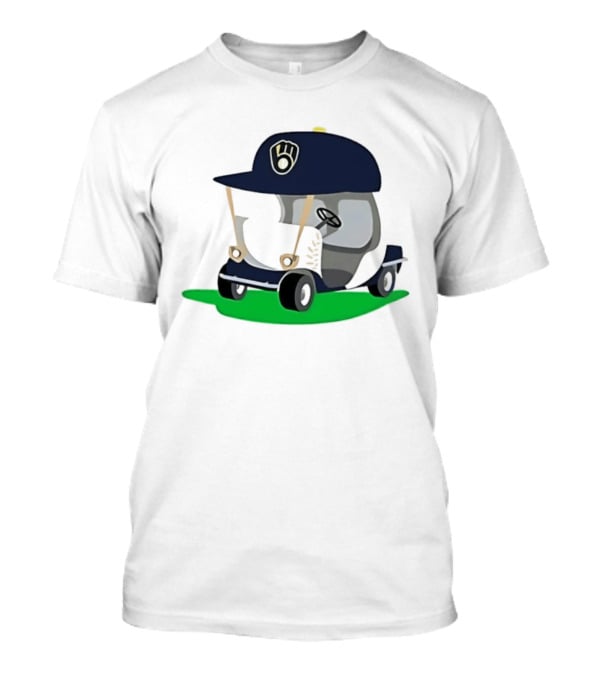 Milwaukee Brewers Golf Cart MLB Baseball Cap Logo Accessory T-Shirt