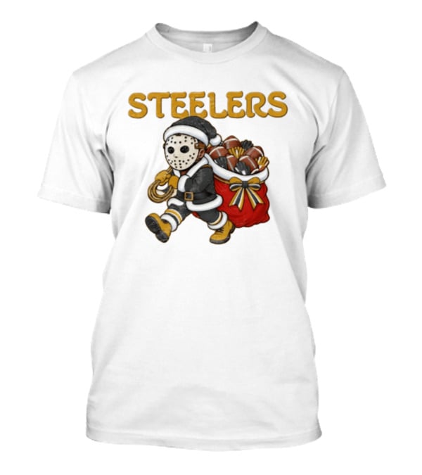 Pittsburgh Steelers Christmas Santa Jason Football T-Shirt
