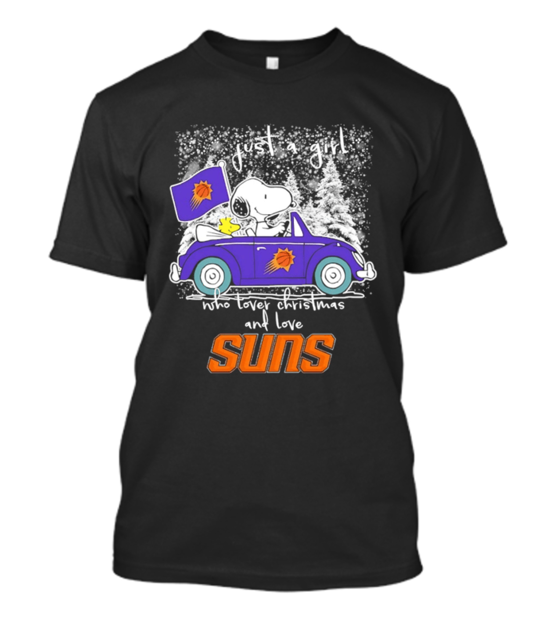 Snoopy Loves Christmas And Phoenix Suns Fan T-Shirt