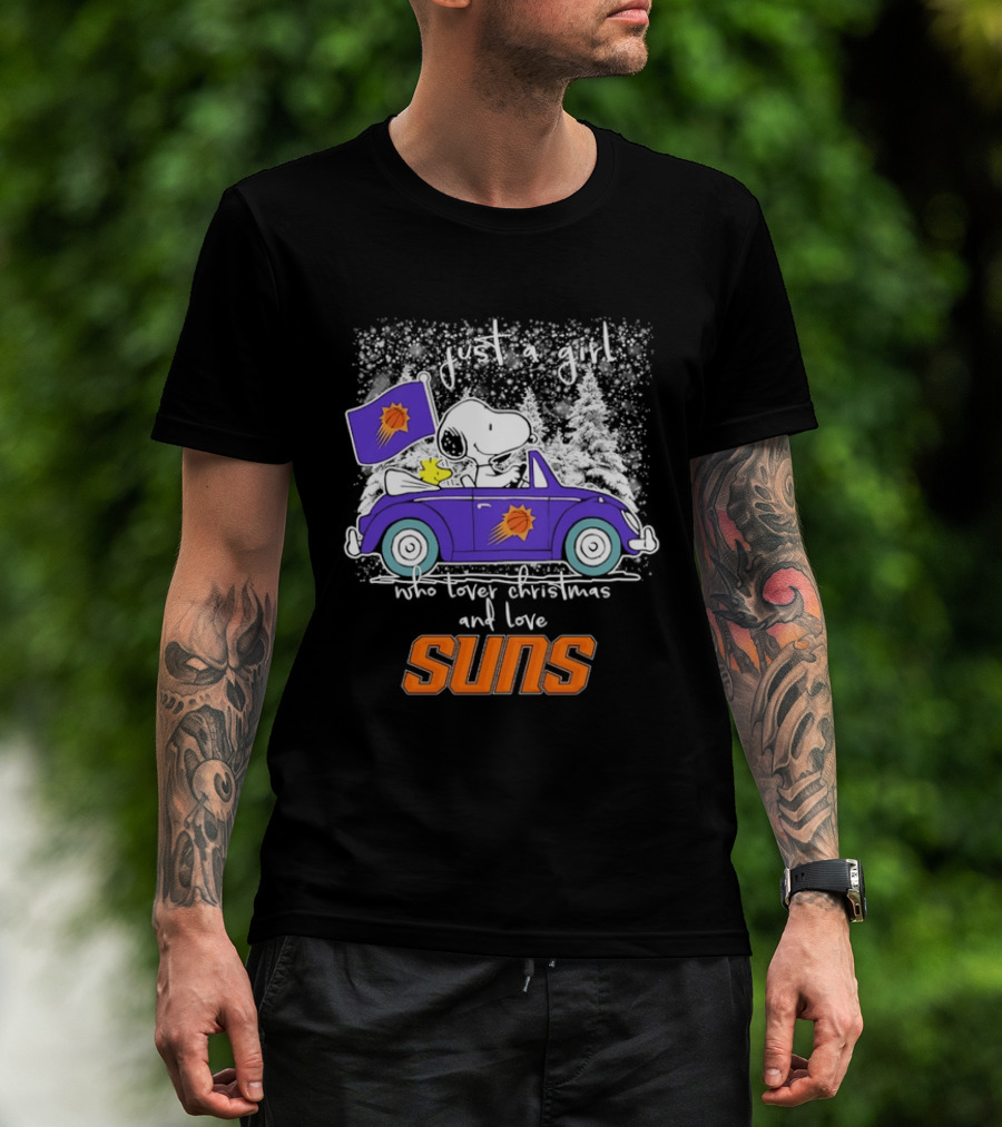 Snoopy Loves Christmas And Phoenix Suns Fan T-Shirt