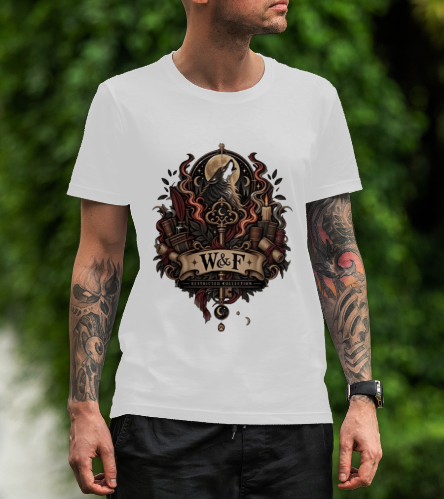 W&F Restricted Collection Wolf And Key Mystical T-Shirt