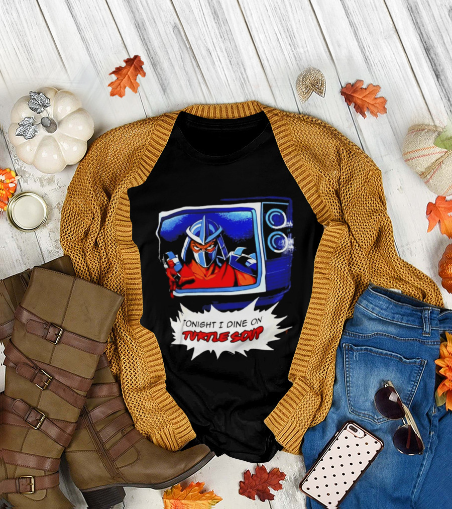 The Shredder Tonight I Dine On Turtle Soup Retro TV Villain Adventure T-Shirt